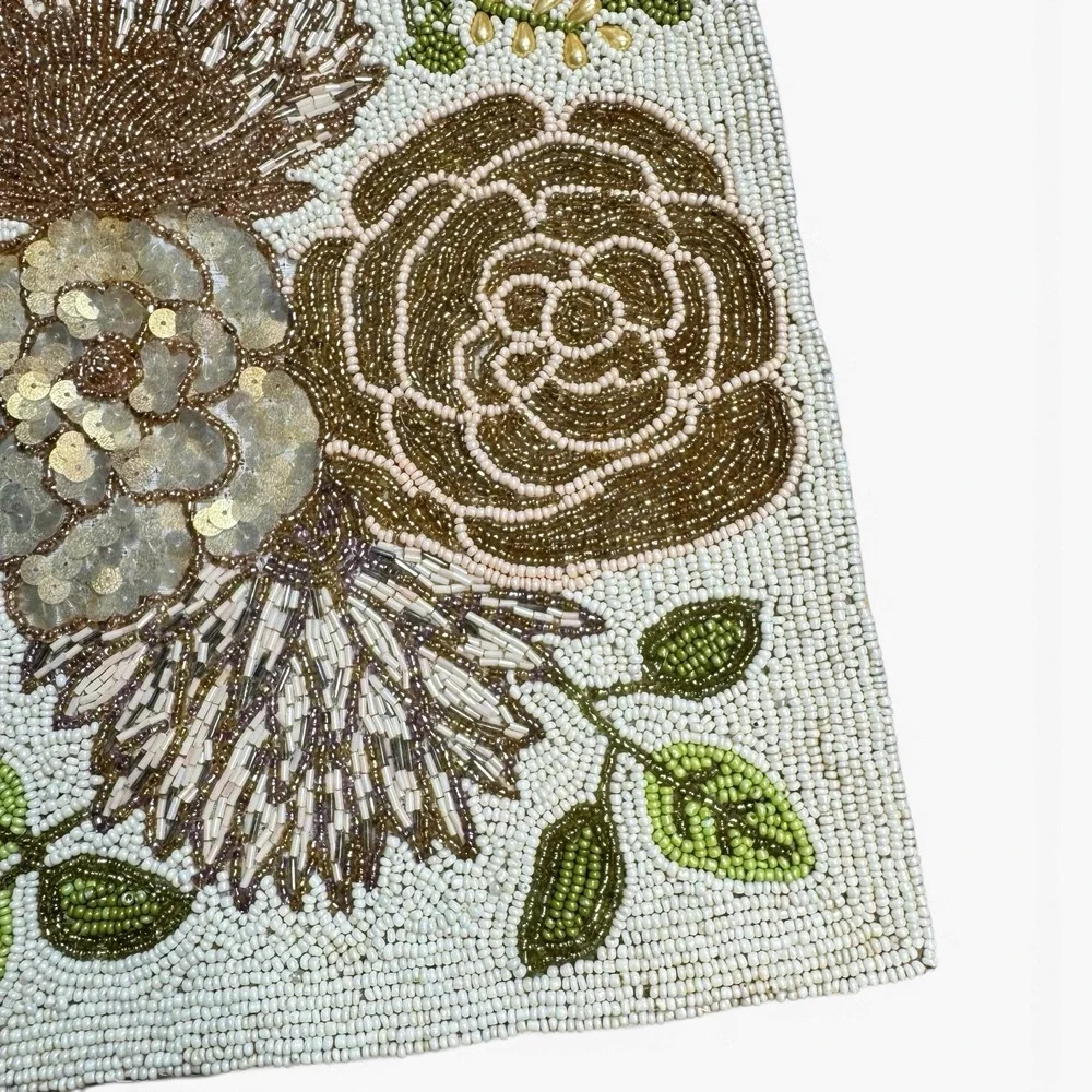 Pier 1 Imported Floral Beaded Placemat 14